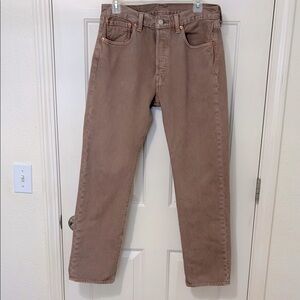 Levi's Men's All Beige Straight Leg Button Fly 501 Size W31 L30